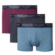 Ted Baker 3P Realasting Cotton Trunks Schwarz/Blau Baumwolle Small Her...