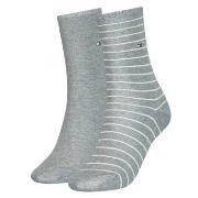Tommy Hilfiger 2P Classic Small Stripe Socks Grau gestreift Gr 39/42 D...