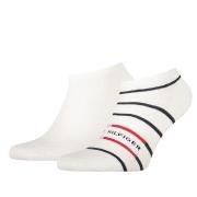 Tommy Hilfiger 2P Men Breton Stripe Sneaker Socks Weiß Gr 39/42 Herren