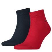 Tommy Hilfiger 2P Men Quarter Sock Blau/Rot Gr 39/42 Herren