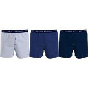 Tommy Hilfiger 3P Recycled Cotton Woven Boxer Shorts Blau/Grau Baumwol...