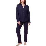 Triumph Boyfriend Fit Pyjamas PW Marine Viskose 38 Damen