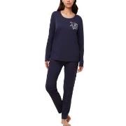 Triumph PK 03 Long Sleeve Pyjama Set Marine Baumwolle 38 Damen