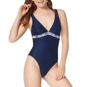 Triumph Summer Waves Padded Swimsuit Dunkelblau B 36 Damen