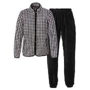 Trofe Houndstooth Set Schwarz Polyester Small Damen