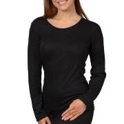 Trofe Wool Bamboo Solids Longsleeve Top Schwarz Large Damen