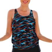 Wiki Korfu Tankini Top Blau/Orange C/D Small Damen