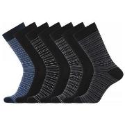 Dovre 7P Bamboo Socks Schwarz/Blau Gr 45/48 Herren