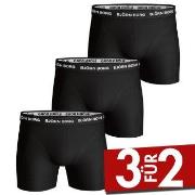 Björn Borg 3P Essential Shorts Schwarz Baumwolle Small Herren