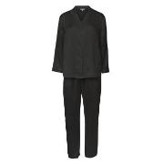 Lady Avenue Pure Silk Basic Pyjamas Schwarz Seide Small Damen