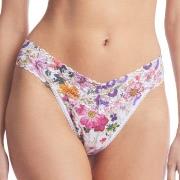 Hanky Panky 2P Printed Original Rise Thong Weiß m Blumen Nylon One Siz...