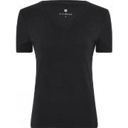 JBS of Denmark Bamboo V-neck Women Slim T-shirt Schwarz Small Damen