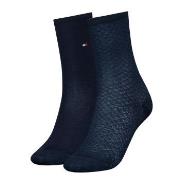 Tommy Hilfiger 2P Women Diamond Structure Socks Marine Gr 39/42 Damen