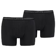 Levis 2P Tencel Boxer Brief Schwarz Lyocell Small Herren