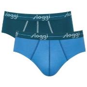 Sloggi 2P For Men Start Midi Blau/Hellblau Baumwolle Small Herren