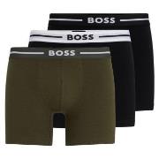 BOSS 3P Boxer Bold Brief Schwarz/Grün Baumwolle Small Herren