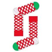 Happy Socks Big Dot Snowman Sock Rot Muster Baumwolle Gr 41/46