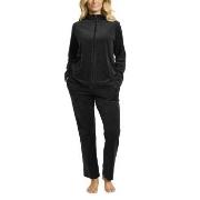 Damella Velour Plain Suit Schwarz Small Damen