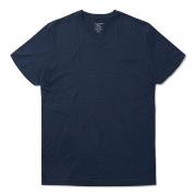 Panos Emporio Bamboo Cotton V Neck T Shirt Marine Small Herren