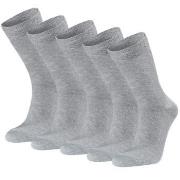 Seger 5P Basic Cotton Socks Grau Gr 39/42