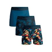 Muchachomalo 3P Cotton Stretch Boxer Blau Muster Baumwolle Medium Herr...