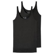 Schiesser 2P 95-5 Organic Tank Top Schwarz Baumwolle 38 Damen