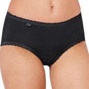 Sloggi 3P 24 7 Cotton Lace Midi Briefs Schwarz Baumwolle 38 Damen