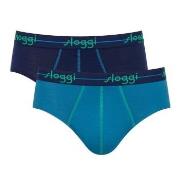 Sloggi 2P For Men Start Midi Blau Baumwolle Medium Herren