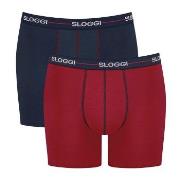 Sloggi 2P Men Start Short C2P Marine/Rot Baumwolle Small Herren