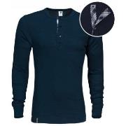 Dovre Organic Cotton Grand Dad Rib Shirt Marine Ökologische Baumwolle ...