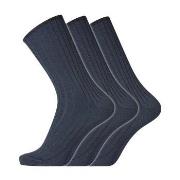 Dovre 3P Wool No-Elastic Socks Marine Gr 45/48 Herren