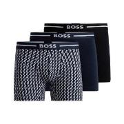 BOSS 3P Bold Design BoxerBr Schwarz/Blau Baumwolle Small Herren