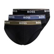 BOSS 3P Power Brief Schwarz/Braun Baumwolle Small Herren