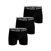 Björn Borg 3P Cotton Stretch Boxer 1721 Schwarz Baumwolle Small Herren