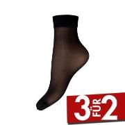 Decoy 2P Silky Ankle Socks Schwarz Polyamid One Size Damen