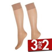 Decoy 2P Soft Lux 15 DEN Knee-high Socks Hellbraun Polyamid One Size D...