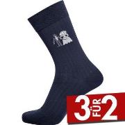 Egtved Cotton Wedding Sock Marine Gr 45/48 Herren