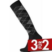 Egtved Printed Wool Kneehigh Sock Schwarz Gr 45/48 Herren