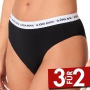 Björn Borg 2P Core Logo High Waist Brief Schwarz Baumwolle Small Damen