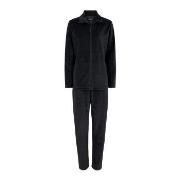 Decoy Velour Homewear Set Schwarz Small Damen