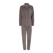 Decoy Velour Homewear Set Braun Small Damen