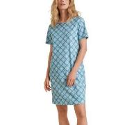 Calida Daylight Dreams Short Sleeved Nightdress Blau Muster Baumwolle ...