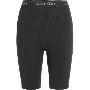 Calvin Klein Sport Ribbed Knit Shorts Schwarz Polyester Small Damen