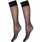 Deocy Silk Look 20d Kneehighs Strumpfhosen 2P Schwarz Polyamid One Siz...