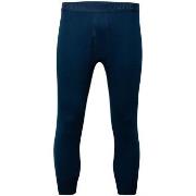 Dovre Three Quarter Long Johns Dunkelblau Baumwolle Small Herren