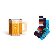 Happy socks 3P Wurst And Beer Gift Set Marine Baumwolle Gr 41/46