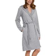 Schiesser Essentials Light Terry Cloth Bathrobe Grau 38 Damen