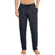 Schiesser Mix and Relax Jersey Lounge Pants Blau Muster Baumwolle Smal...