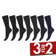 Decoy 7P Organic Cotton Socks Schwarz/Blau Strl 37/41 Damen