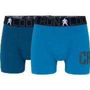 CR7 Cristiano Ronaldo 2P Boys Trunk Briefs Blau Baumwolle 134-140